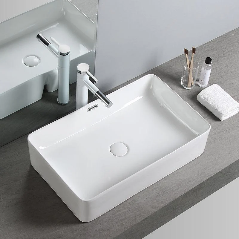 Modern Square Wash Stand Ceramic Metal Undermount Bathroom Sink -Bathlova