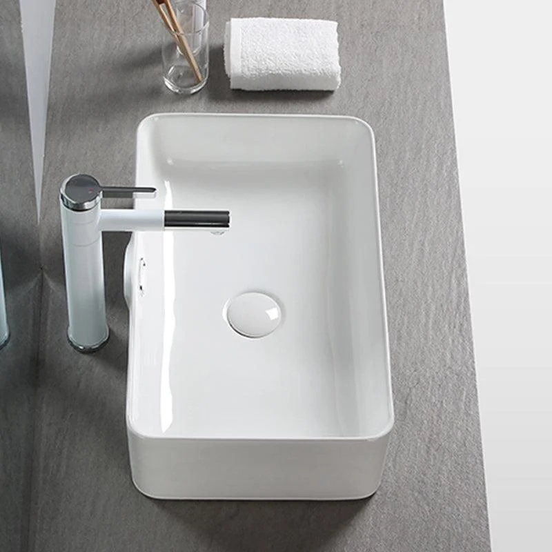 Modern Square Wash Stand Ceramic Metal Undermount Bathroom Sink -Bathlova