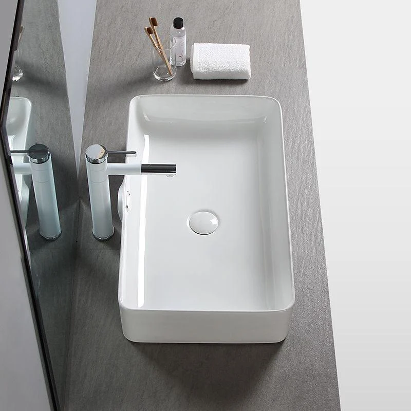 Modern Square Wash Stand Ceramic Metal Undermount Bathroom Sink -Bathlova