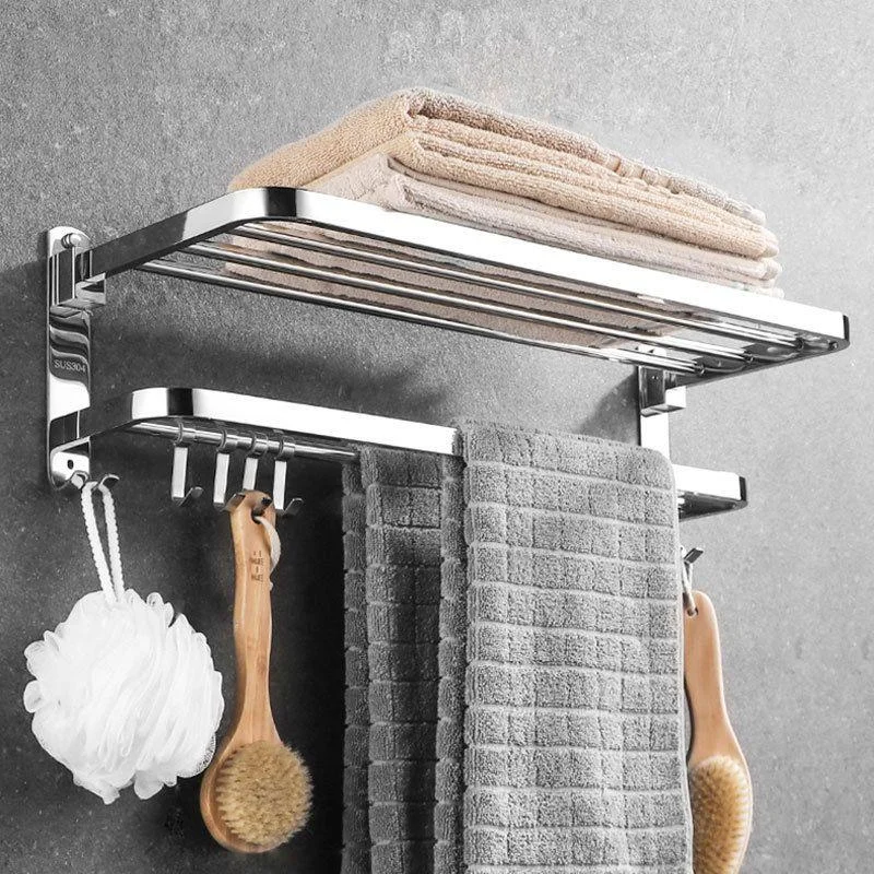 Modern Stainless Steel Bath Hardware Set Sliver Bathroom Accessory Kit -Bathlova