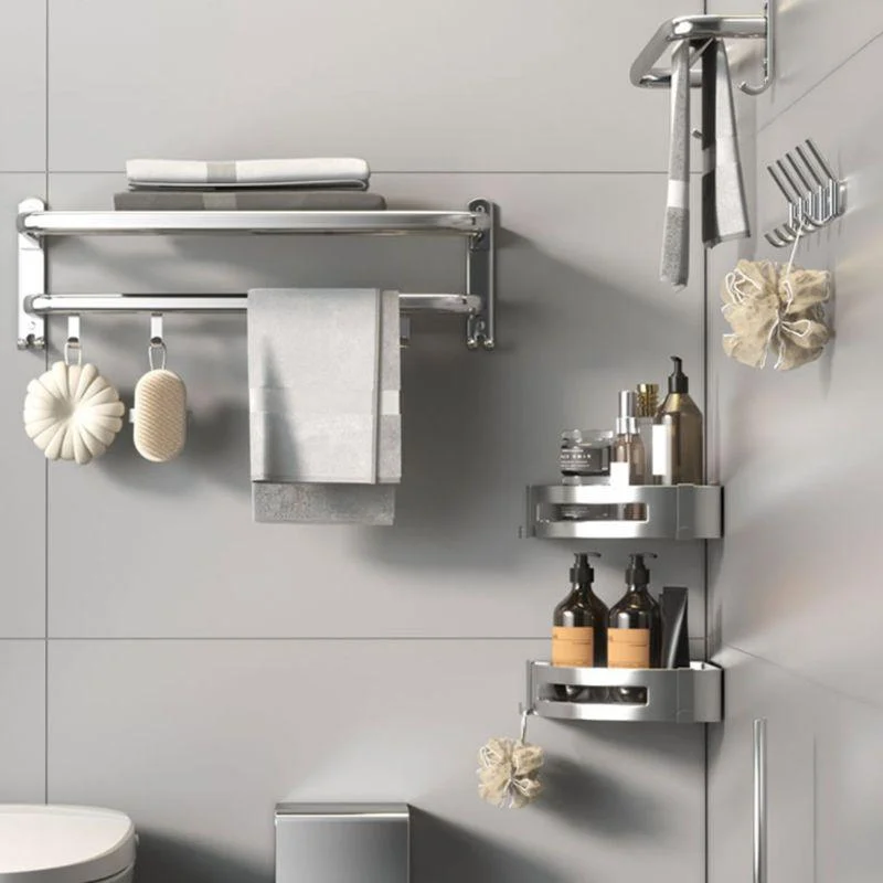 Modern Stainless Steel Bath Shelf Bathroom Accessories Hardware Set -Bathlova