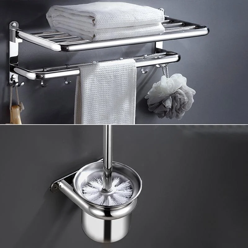 Modern Stainless Steel Bath Shelf Bathroom Accessories Hardware Set -Bathlova