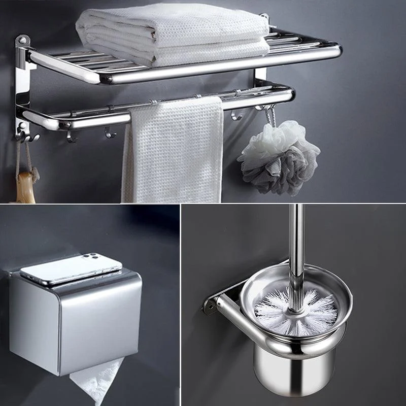 Modern Stainless Steel Bath Shelf Bathroom Accessories Hardware Set -Bathlova