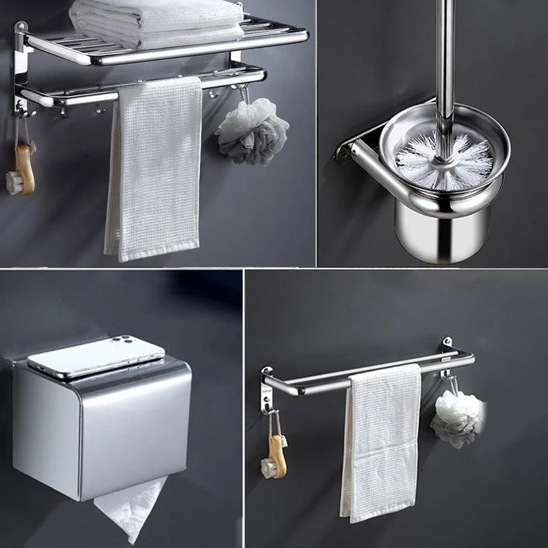 Modern Stainless Steel Bath Shelf Bathroom Accessories Hardware Set -Bathlova