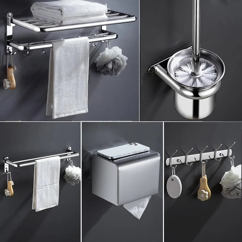 Modern Stainless Steel Bath Shelf Bathroom Accessories Hardware Set -Bathlova