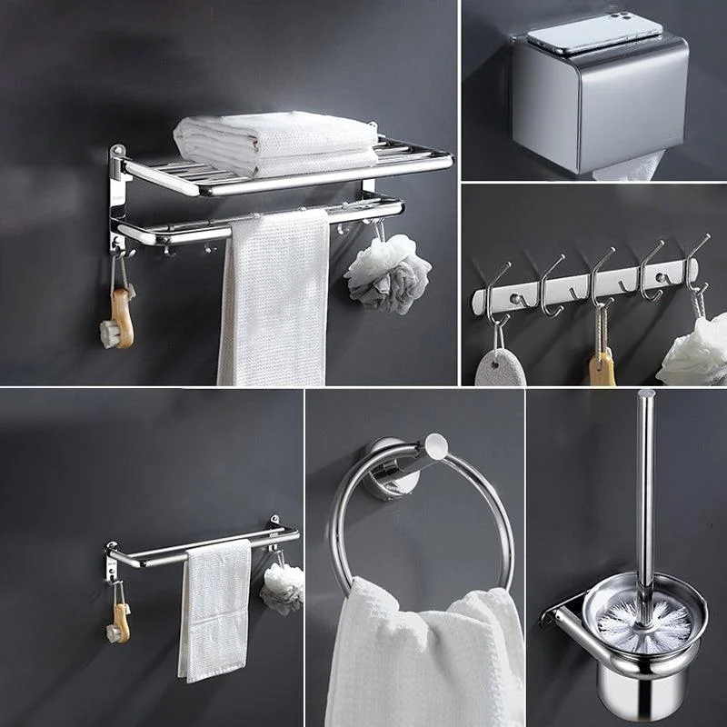 Modern Stainless Steel Bath Shelf Bathroom Accessories Hardware Set -Bathlova