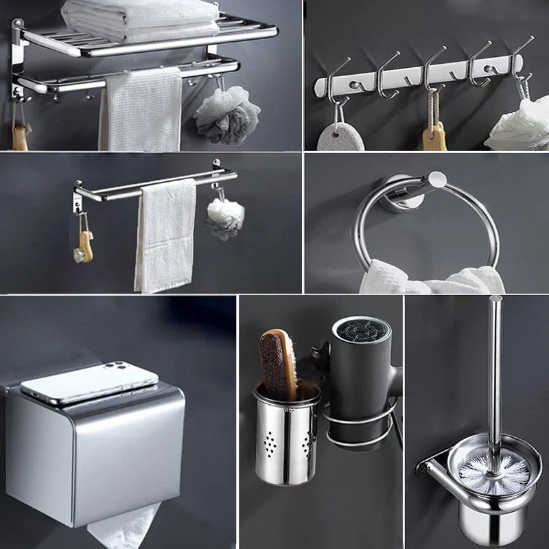 Modern Stainless Steel Bath Shelf Bathroom Accessories Hardware Set -Bathlova