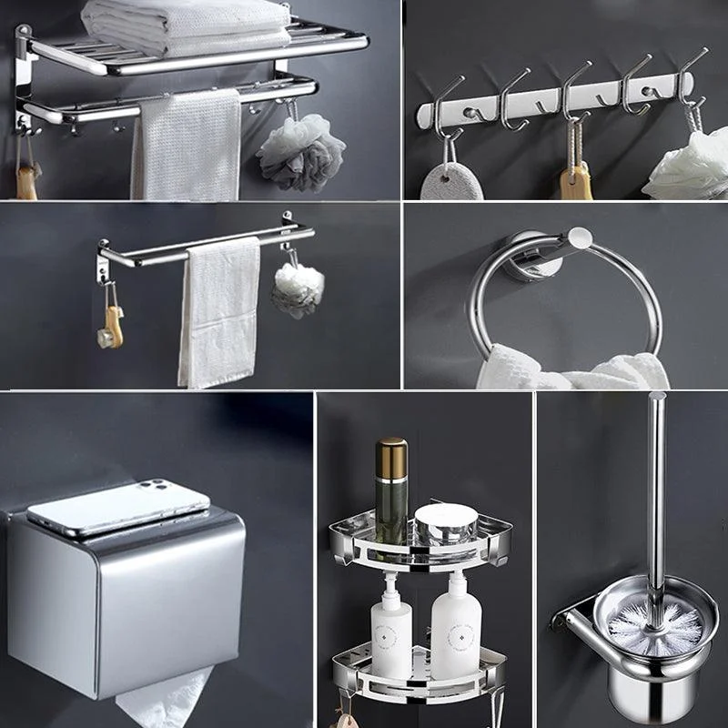 Modern Stainless Steel Bath Shelf Bathroom Accessories Hardware Set -Bathlova