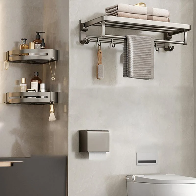 Modern Stainless Steel Bath Shelf Bathroom Accessory Kit Towel Bar Bathroom Set -Bathlova