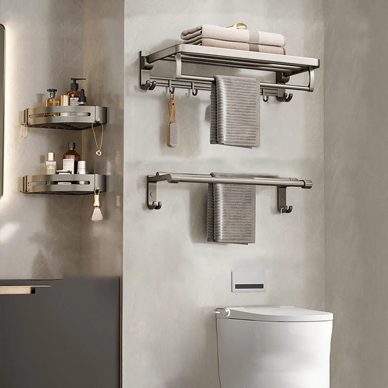 Modern Stainless Steel Bath Shelf Bathroom Accessory Kit Towel Bar Bathroom Set -Bathlova