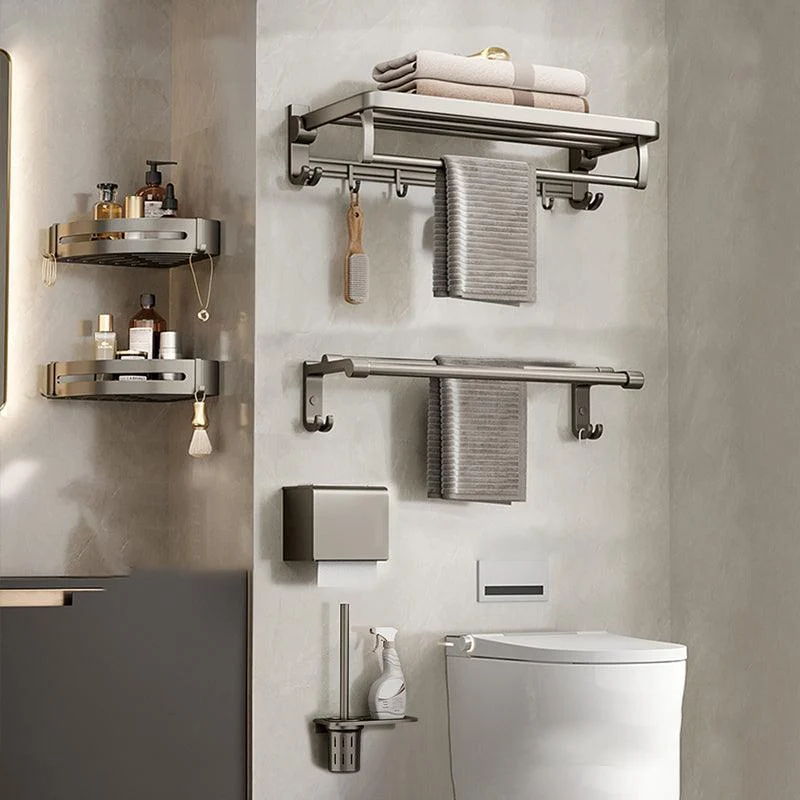 Modern Stainless Steel Bath Shelf Bathroom Accessory Kit Towel Bar Bathroom Set -Bathlova