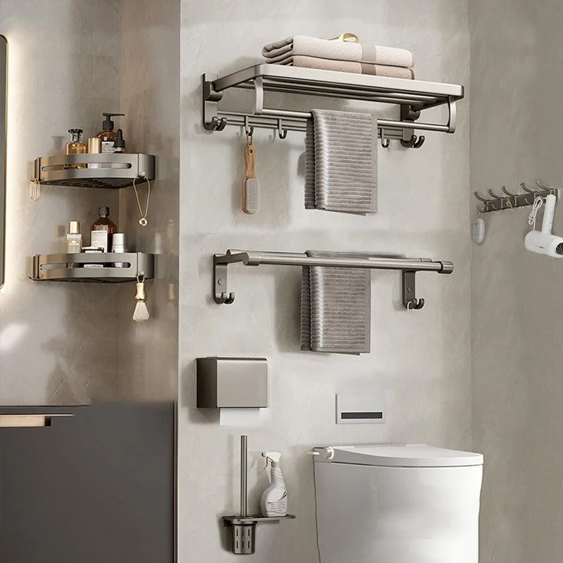 Modern Stainless Steel Bath Shelf Bathroom Accessory Kit Towel Bar Bathroom Set -Bathlova