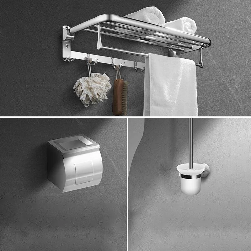 Modern Stainless Steel Bath Shelf Paper Holder Bath Hardware Set -Bathlova