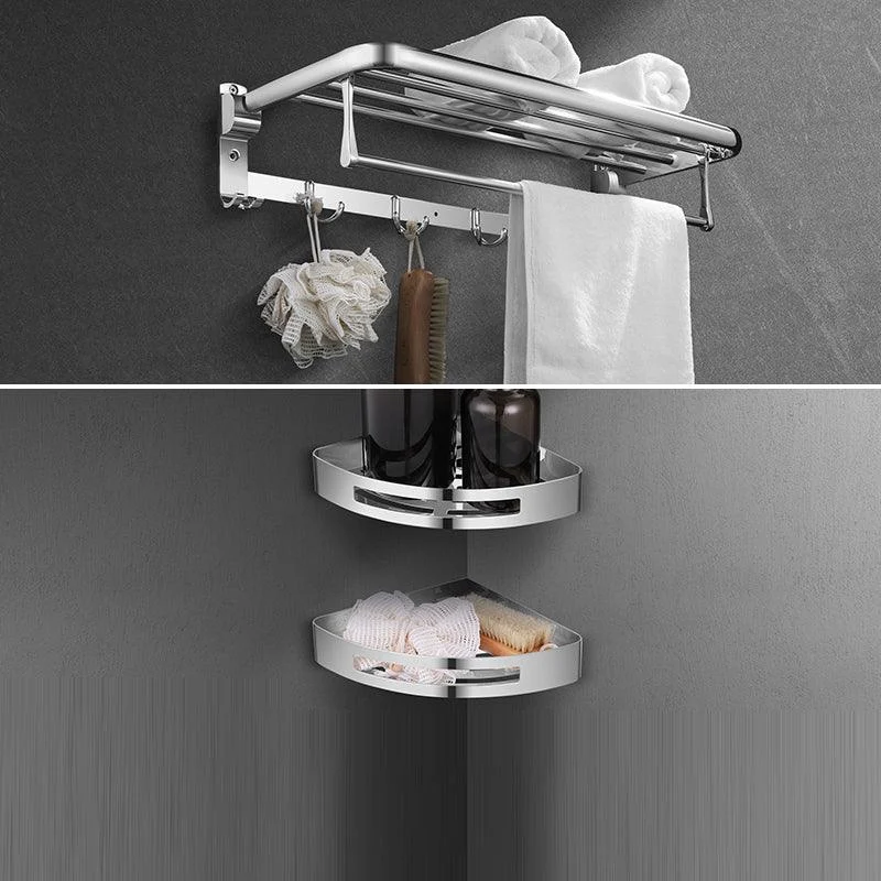 Modern Stainless Steel Bath Shelf Paper Holder Bath Hardware Set -Bathlova