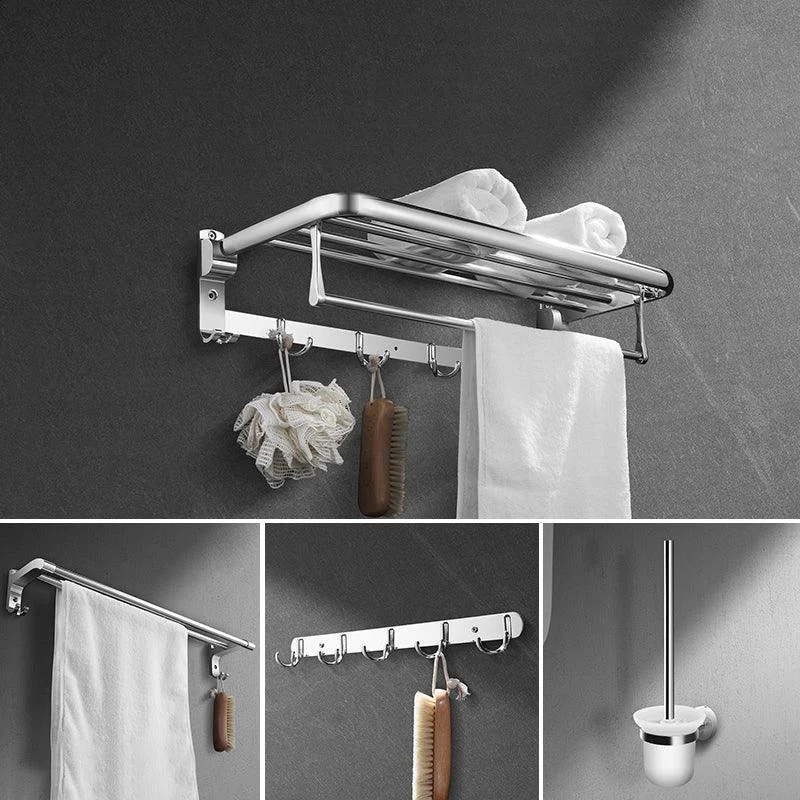 Modern Stainless Steel Bath Shelf Paper Holder Bath Hardware Set -Bathlova