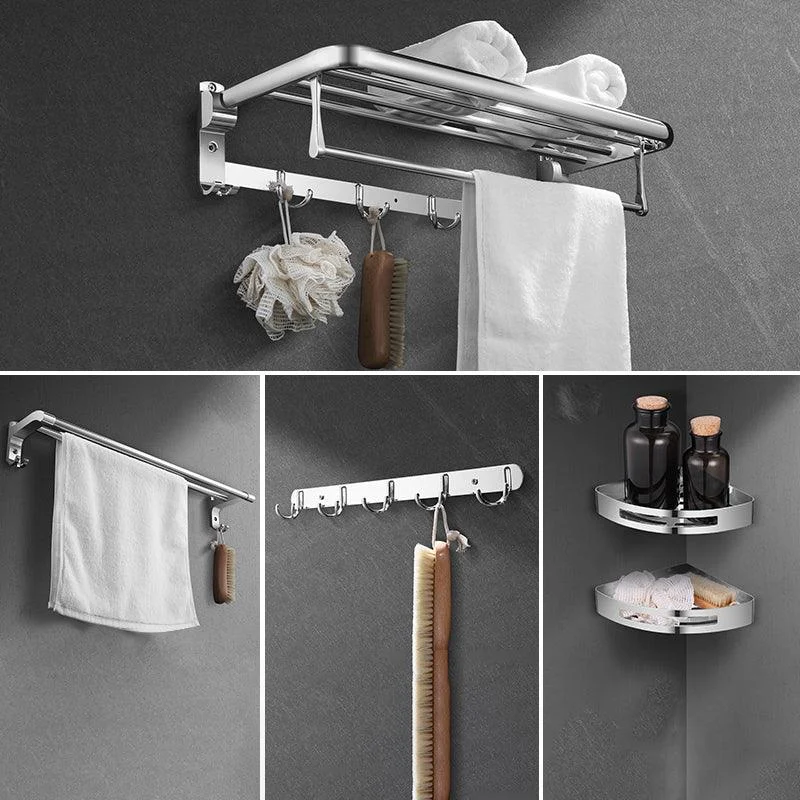 Modern Stainless Steel Bath Shelf Paper Holder Bath Hardware Set -Bathlova