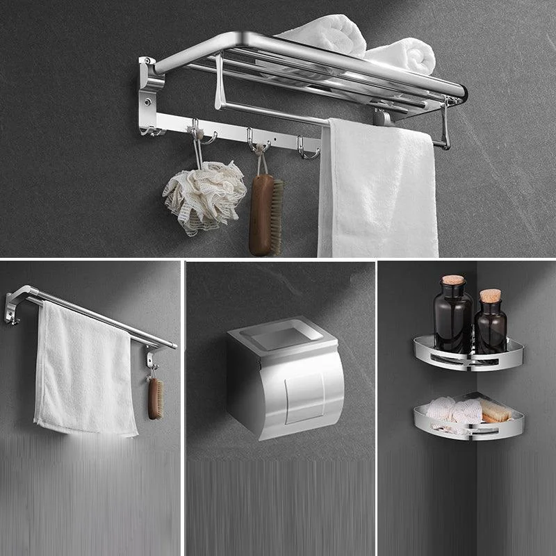 Modern Stainless Steel Bath Shelf Paper Holder Bath Hardware Set -Bathlova