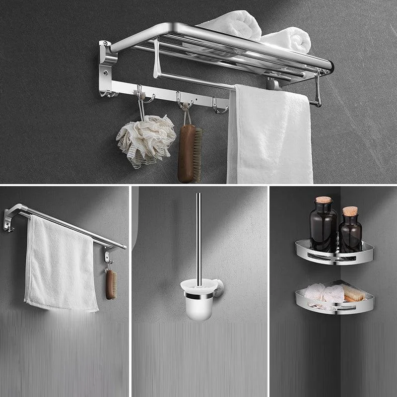 Modern Stainless Steel Bath Shelf Paper Holder Bath Hardware Set -Bathlova