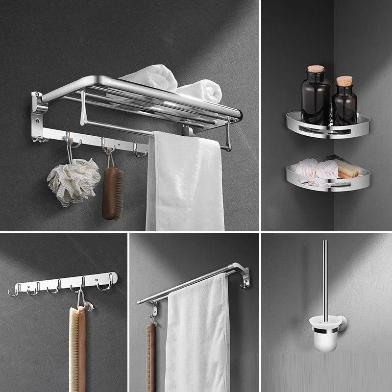 Modern Stainless Steel Bath Shelf Paper Holder Bath Hardware Set -Bathlova