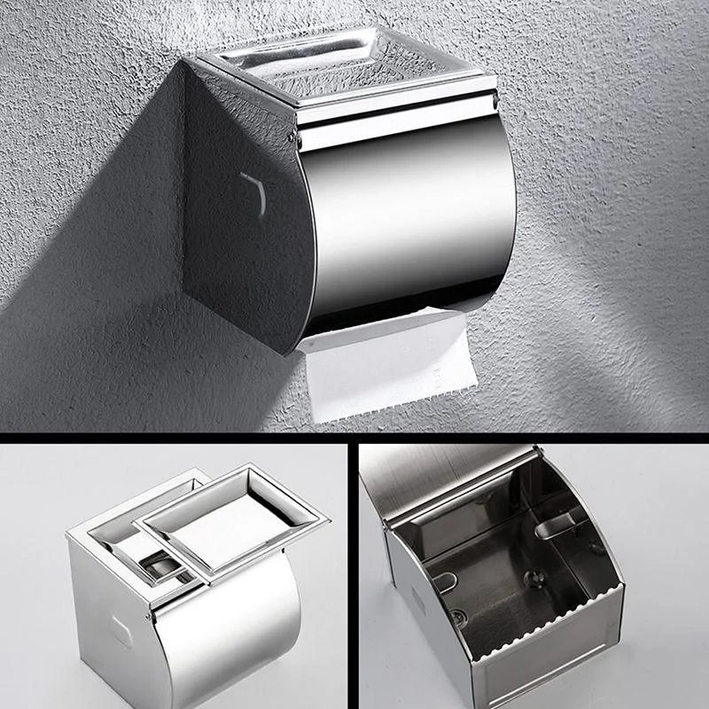 Modern Stainless Steel Bath Shelf Paper Holder Bathroom Accessory Kit -Bathlova