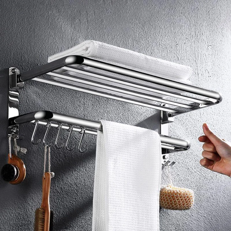 Modern Stainless Steel Bath Shelf Paper Holder Bathroom Accessory Kit -Bathlova