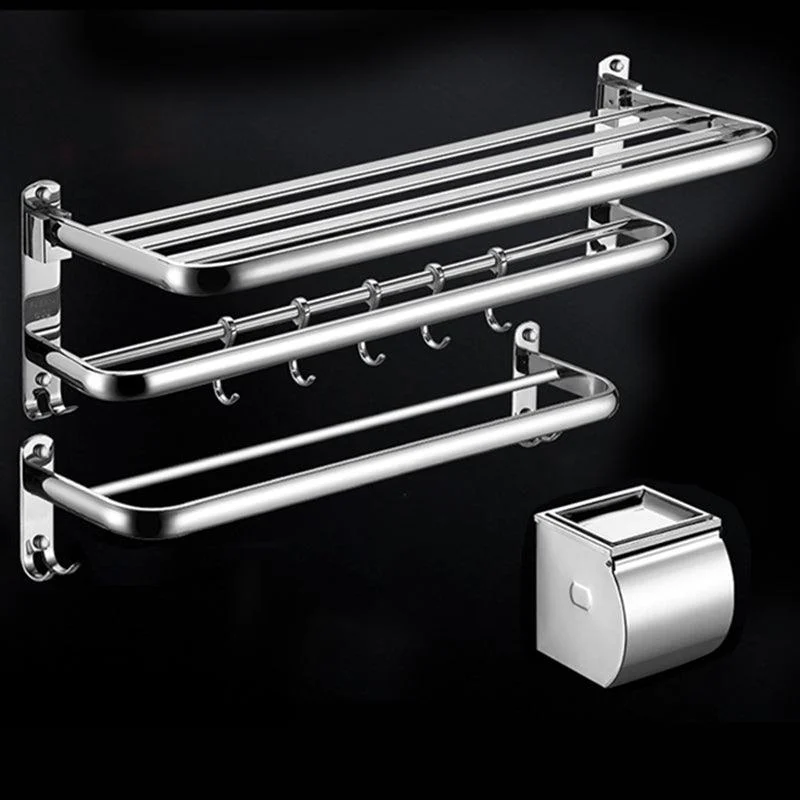 Modern Stainless Steel Bath Shelf Paper Holder Bathroom Accessory Kit -Bathlova