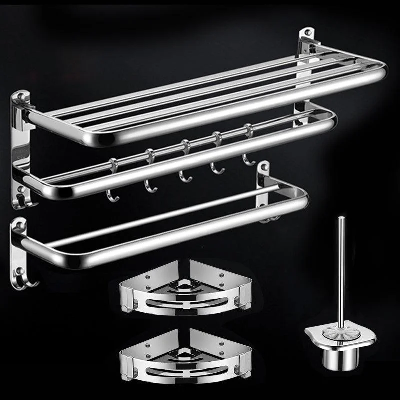 Modern Stainless Steel Bath Shelf Paper Holder Bathroom Accessory Kit -Bathlova