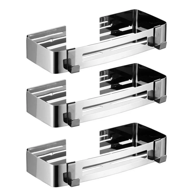 Modern Stainless Steel Bathroom Accessory Set Rectangular & Triangle Bath Shelf -Bathlova