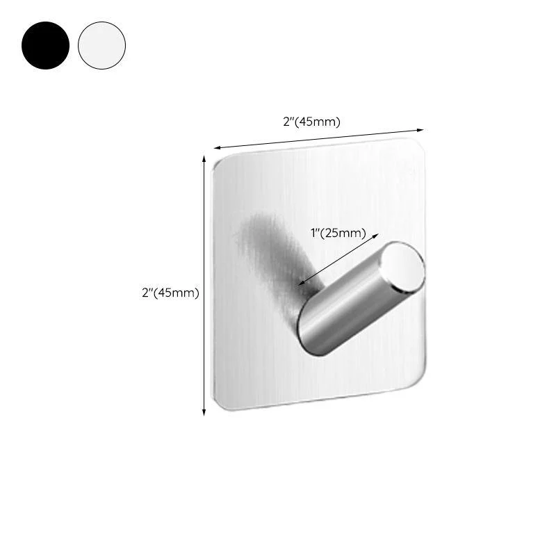 Modern Stainless Steel Bathroom Hardware Set Brushed Chrome Towel Bar/Ring & Robe Hooks -Bathlova