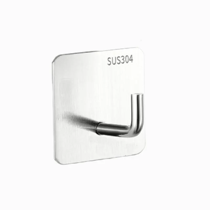 Modern Stainless Steel Bathroom Hardware Set Brushed Chrome Towel Bar/Ring & Robe Hooks -Bathlova