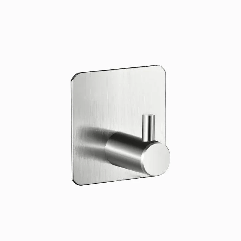 Modern Stainless Steel Bathroom Hardware Set Brushed Chrome Towel Bar/Ring & Robe Hooks -Bathlova