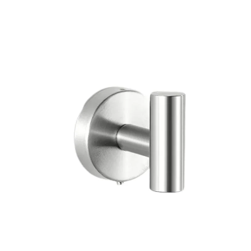 Modern Stainless Steel Bathroom Hardware Set Brushed Chrome Towel Bar/Ring & Robe Hooks -Bathlova