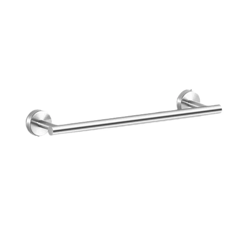 Modern Stainless Steel Bathroom Hardware Set Brushed Chrome Towel Bar/Ring & Robe Hooks -Bathlova