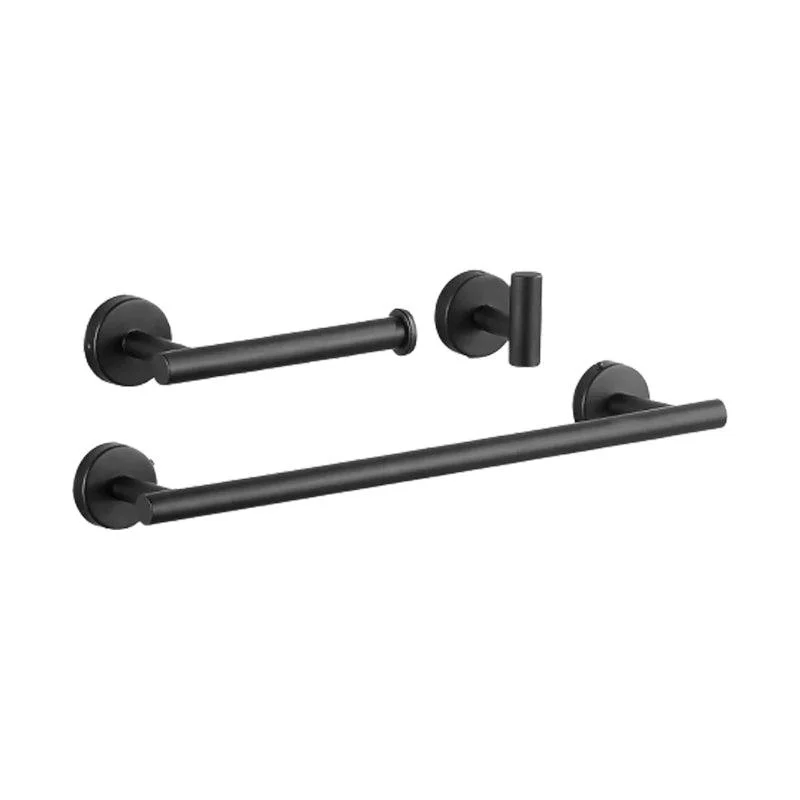 Modern Stainless Steel Bathroom Hardware Set Brushed Chrome Towel Bar/Ring & Robe Hooks -Bathlova