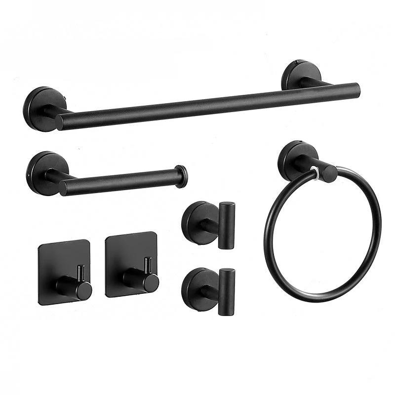 Modern Stainless Steel Bathroom Hardware Set Brushed Chrome Towel Bar/Ring & Robe Hooks -Bathlova