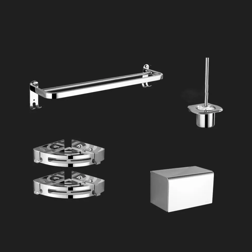 Modern Stainless Steel Bathroom Hardware Towel Bar Bathroom Set -Bathlova