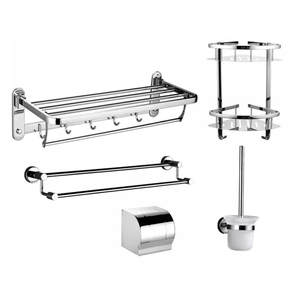 Modern Stainless Steel Bathroom Hardware Towel Bar Bathroom Set -Bathlova