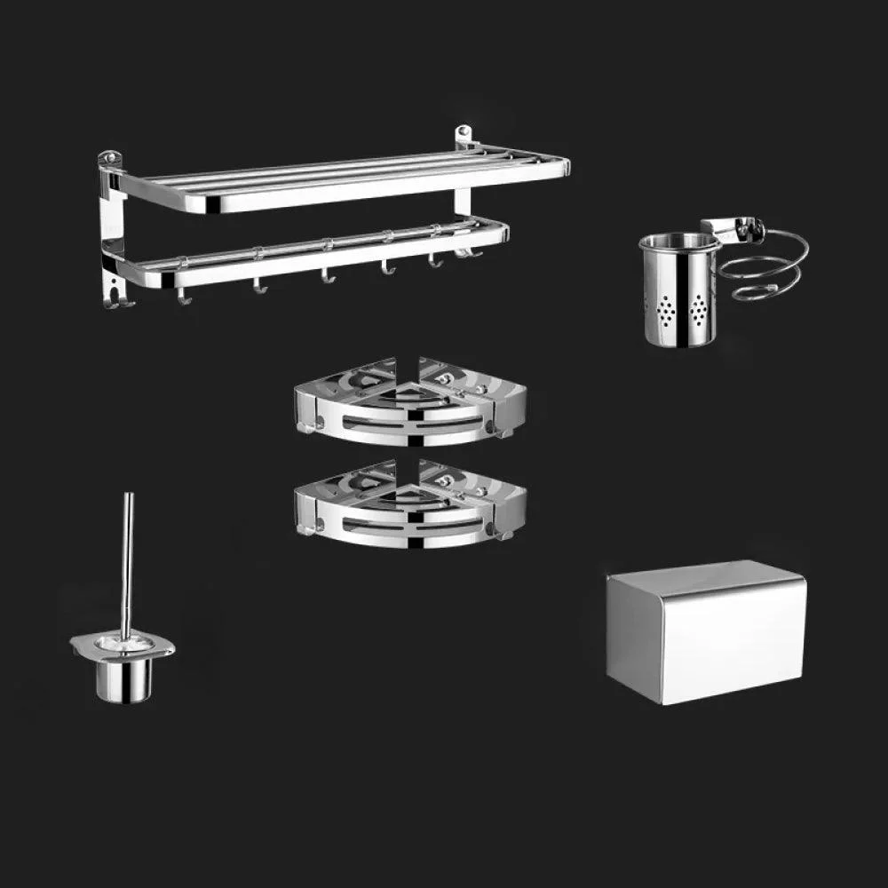 Modern Stainless Steel Bathroom Hardware Towel Bar Bathroom Set -Bathlova