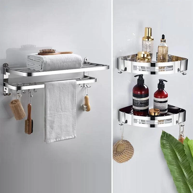 Modern Stainless Steel Bathroom Set Paper Holder Bath Shelf Bathroom Hardware -Bathlova