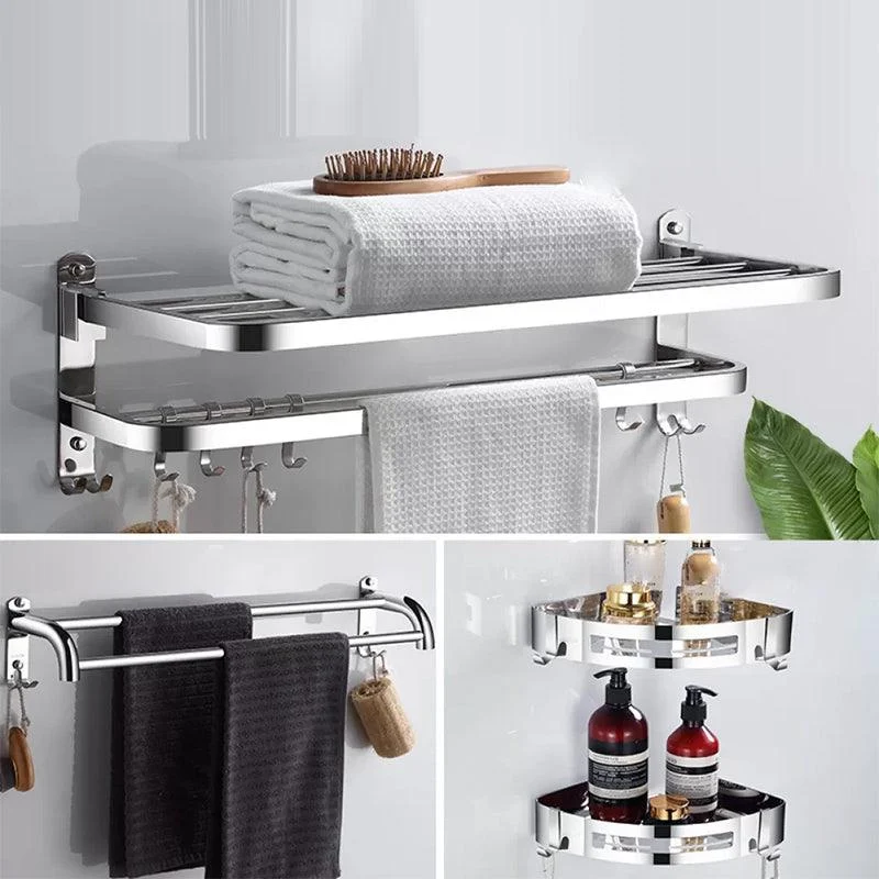 Modern Stainless Steel Bathroom Set Paper Holder Bath Shelf Bathroom Hardware -Bathlova