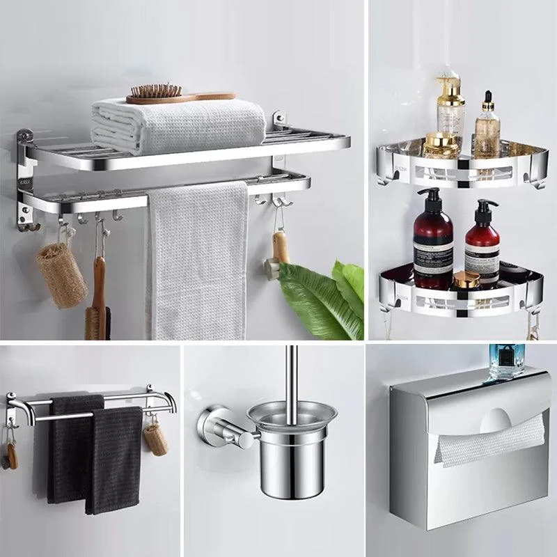 Modern Stainless Steel Bathroom Set Paper Holder Bath Shelf Bathroom Hardware -Bathlova