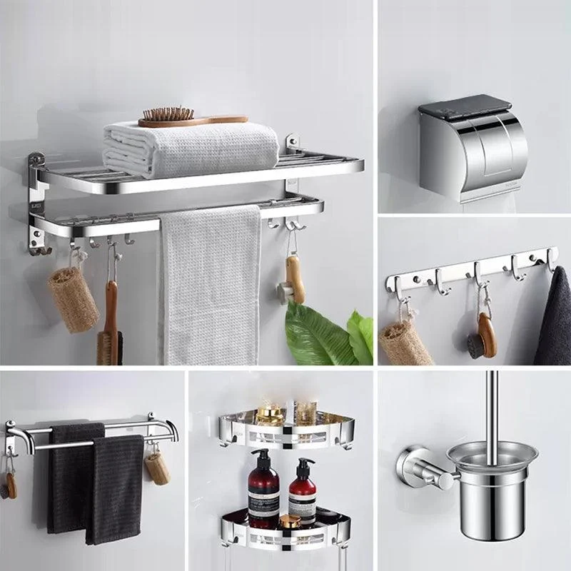 Modern Stainless Steel Bathroom Set Paper Holder Bath Shelf Bathroom Hardware -Bathlova