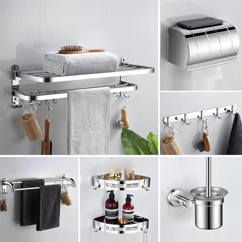 Modern Stainless Steel Bathroom Set Paper Holder Bath Shelf Bathroom Hardware -Bathlova