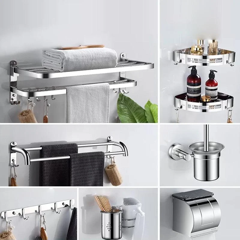 Modern Stainless Steel Bathroom Set Paper Holder Bath Shelf Bathroom Hardware -Bathlova