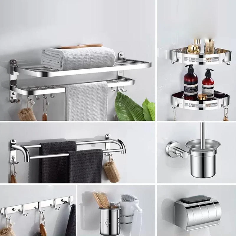 Modern Stainless Steel Bathroom Set Paper Holder Bath Shelf Bathroom Hardware -Bathlova