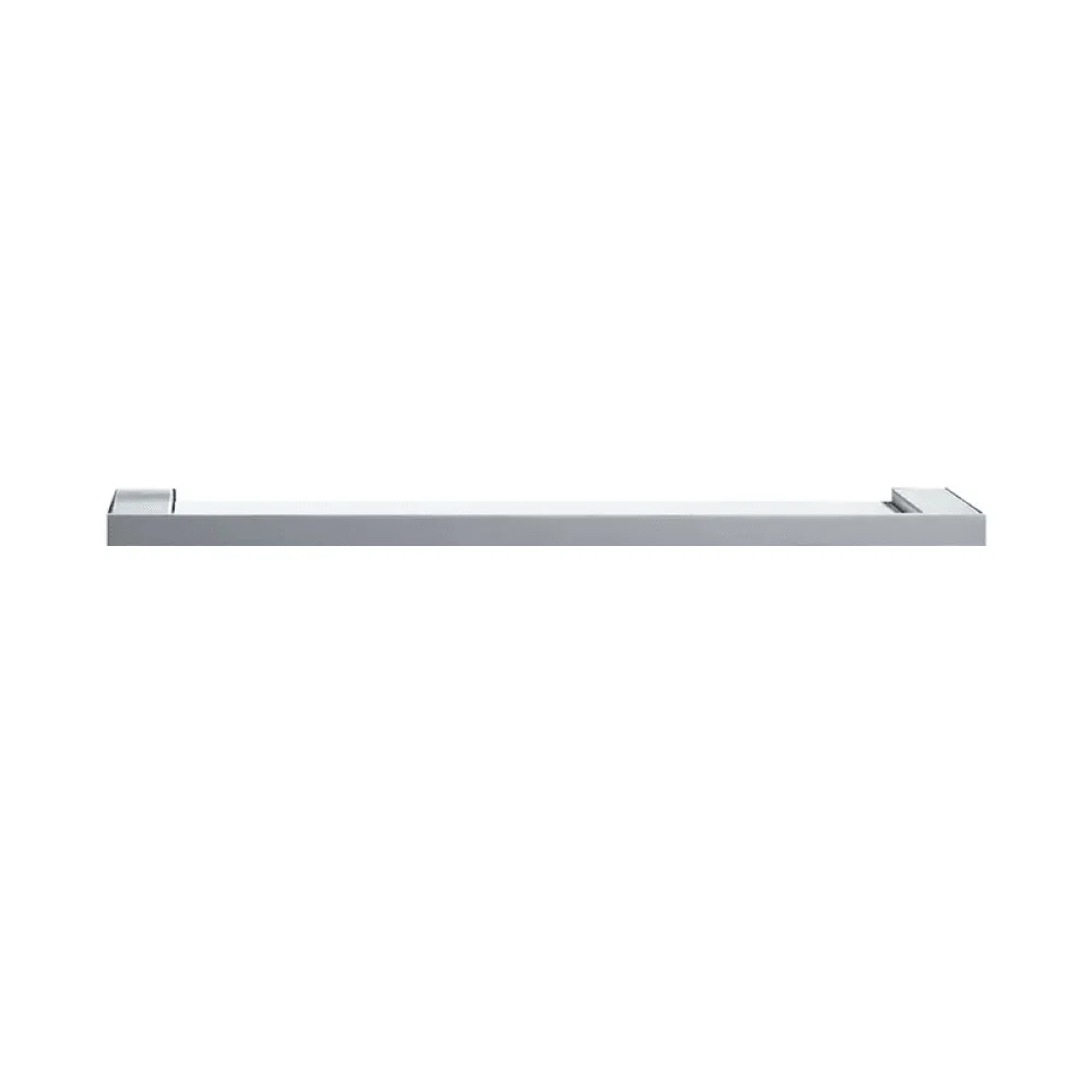 Modern Stainless Steel Bathroom Wall Shelf in White - Single Square -Bathlova