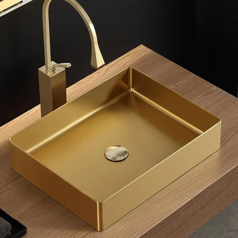 Modern Stainless Steel Sink Rectangular Basin Sink for Bathroom(Tap Not Included ) -Bathlova