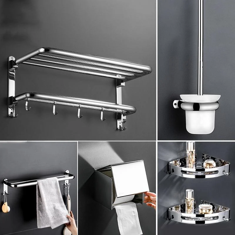 Modern Stainless Steel Towel Bar Bath Shelf Bathroom Accessory Set -Bathlova