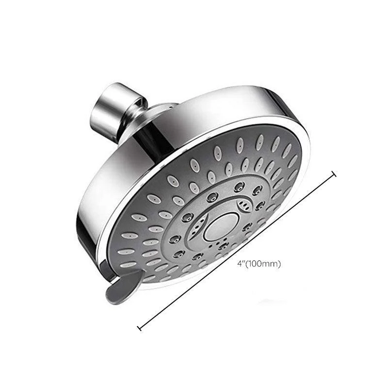 Modern Standard 5 Setting Shower Head Round Metal Adjustable Spray Pattern Showerhead -Bathlova