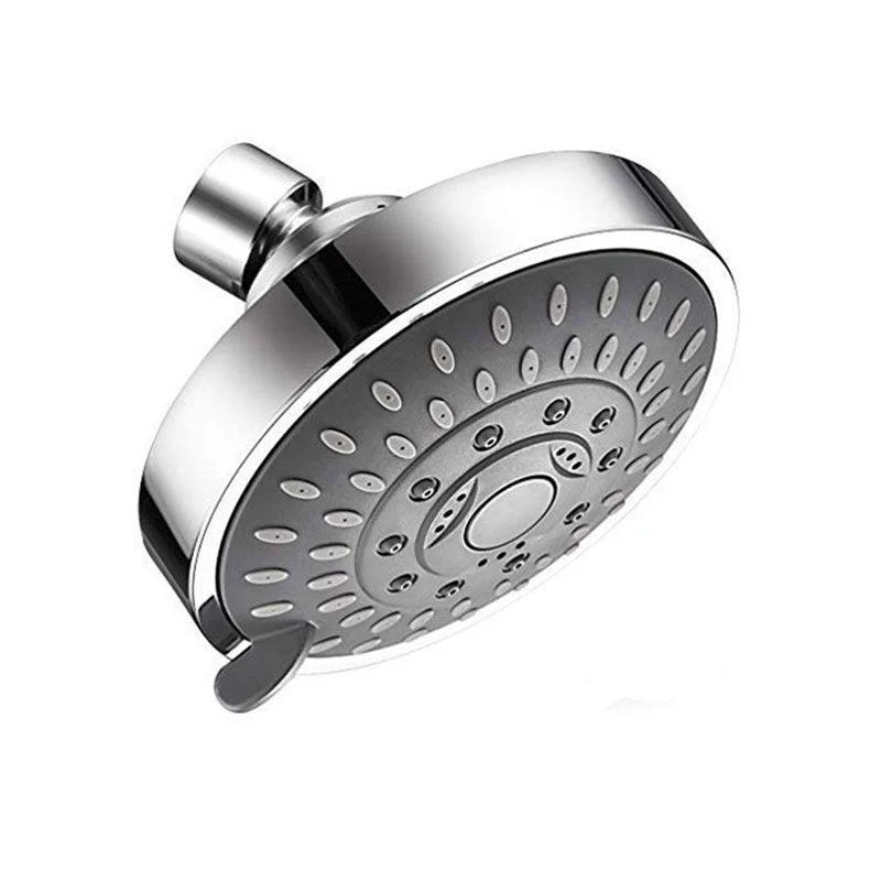 Modern Standard 5 Setting Shower Head Round Metal Adjustable Spray Pattern Showerhead -Bathlova